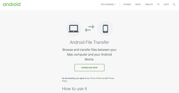 download de transferência de arquivos android