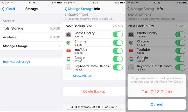 Supprimer un compte de iCloud sur iPhone