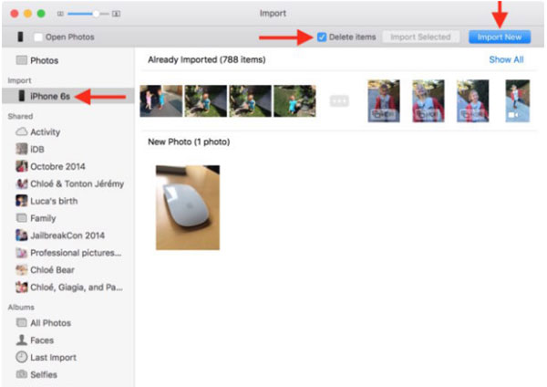 Delete Photos from iPhone after importing