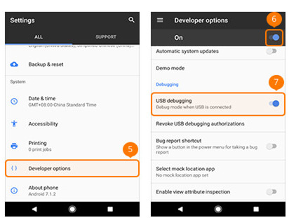 Abilita il debug USB di Google Windows Phone