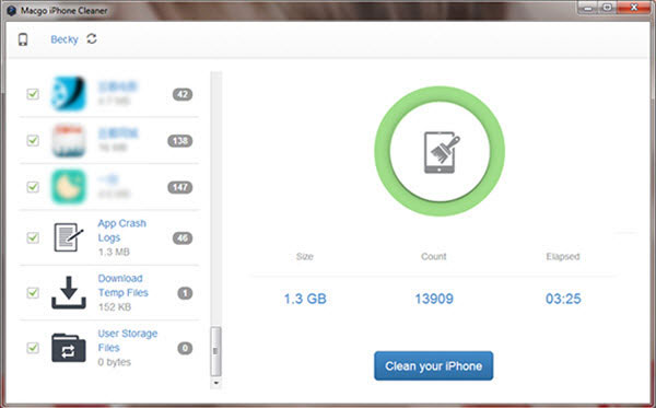 Macgo zdarma iPhone Cleaner