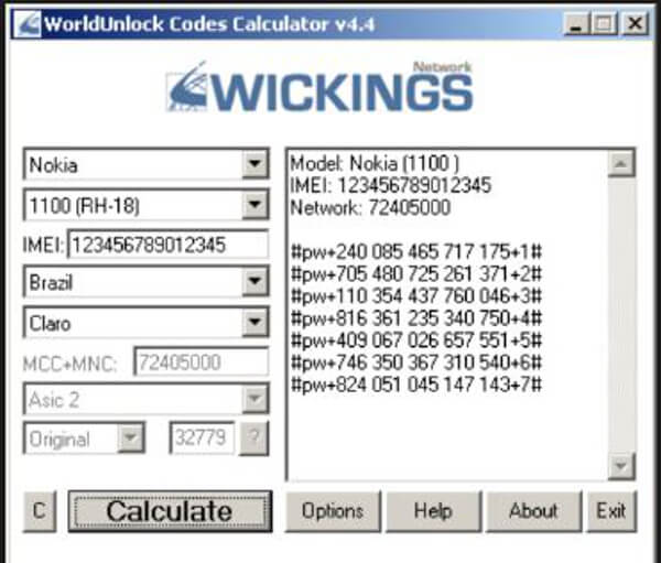 Calculadora de Códigos WorldUnlock