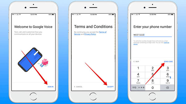 Sign Up for Google Voice on iPhone
