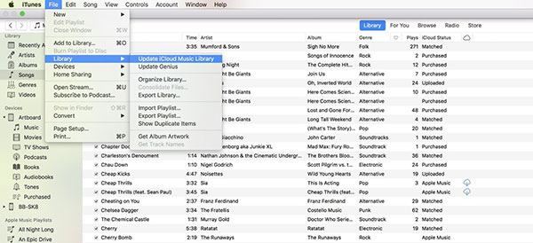 Oppdater iCloud Music Library