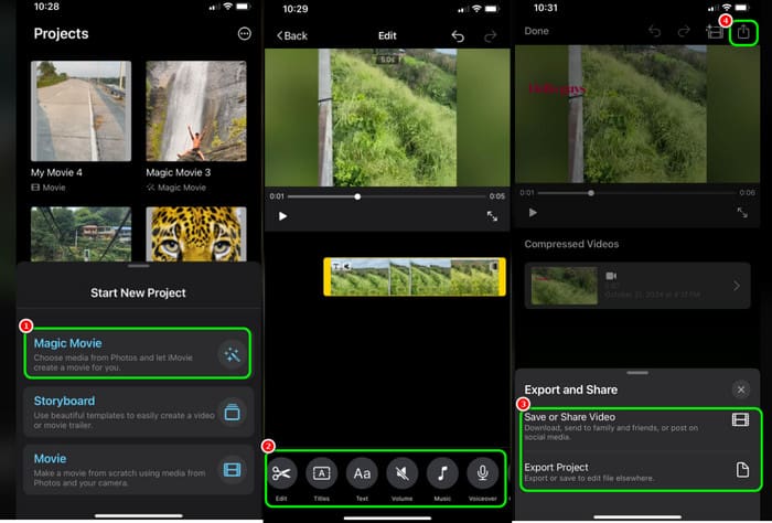 Muokkaa videoita iMovie-sovelluksella
