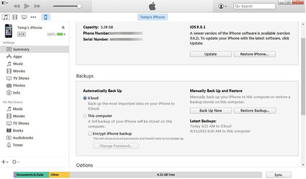 Доступ к iTunes Backup на iPhone