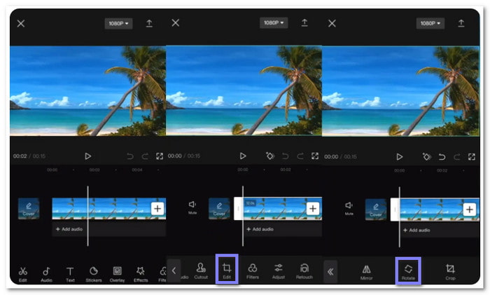 Capcut Third Party App to Rotate Video On iPhone