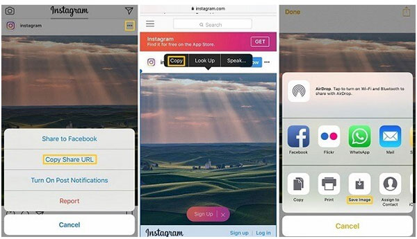 Copier des photos Instagram vers Camera Roll