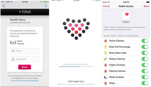 Sync Fitbit to iPhone