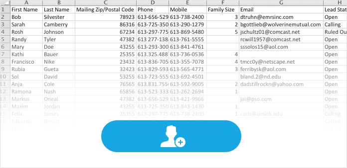 CSV جهات الاتصال