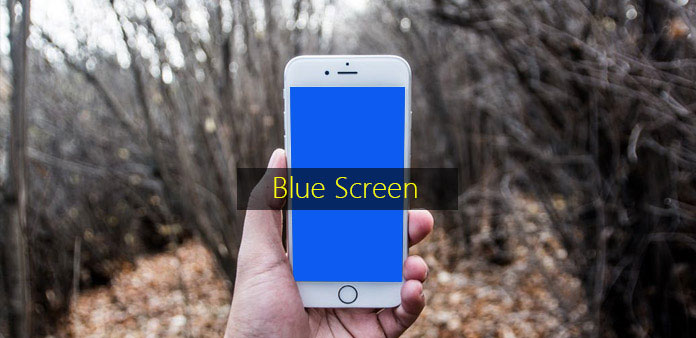 Schermo blu per iPhone