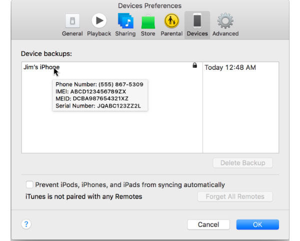 iPhone Backup