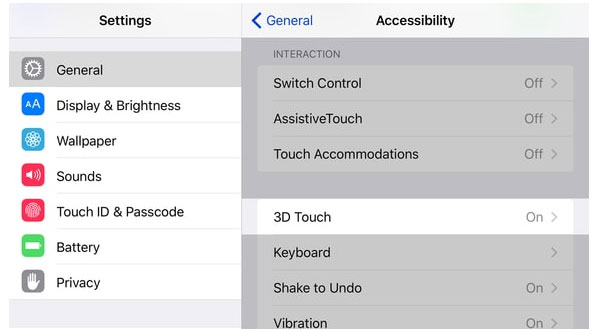 Justera 3D Touch Sensitivity