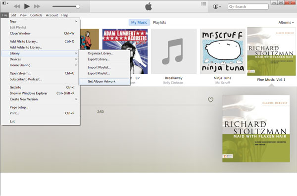 how to put your own album artwork on itunes
