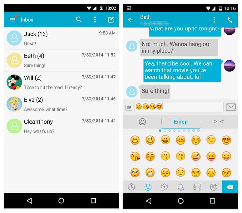 free text messaging apps for android