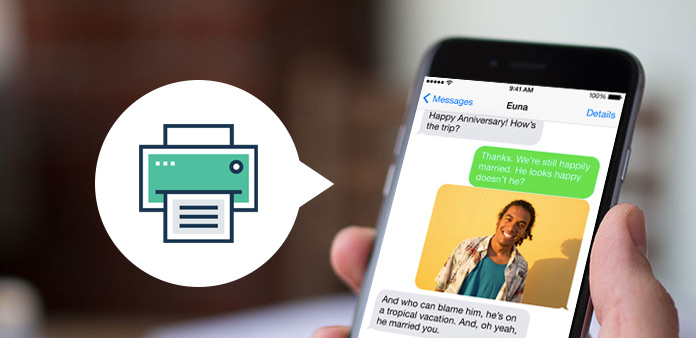 Udskriv tekstbeskeder fra iPhone