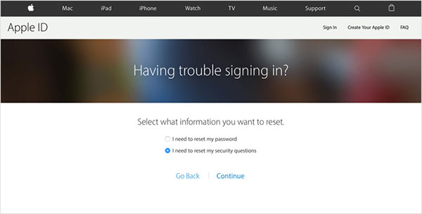 Signing in Apple ID