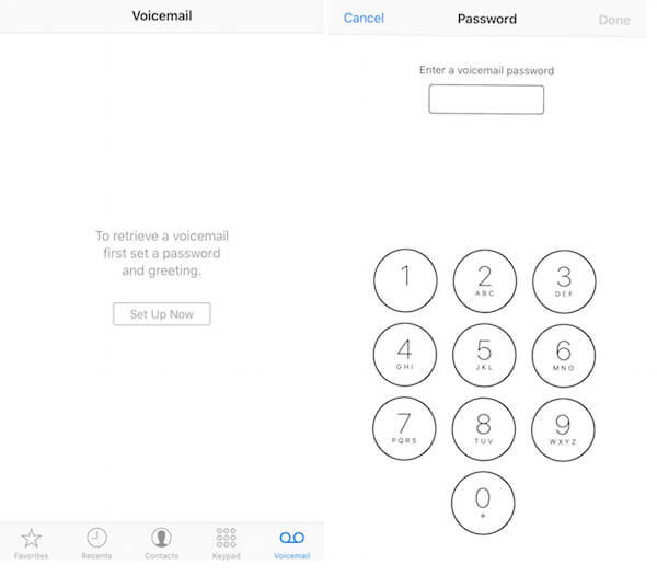 Aseta AT & T iPhone Visual Voicemail