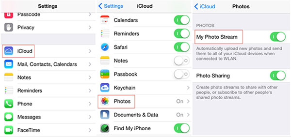 على iCloud