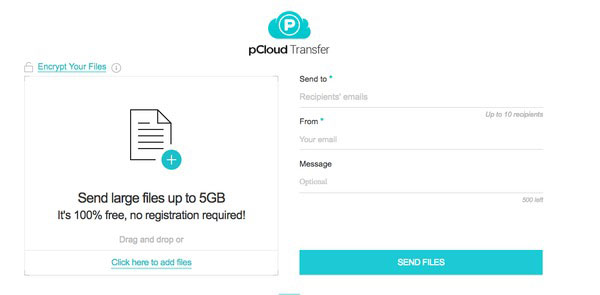 Transferência pCloud