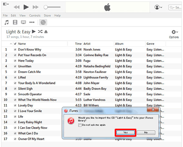 Scarica CD da iTunes
