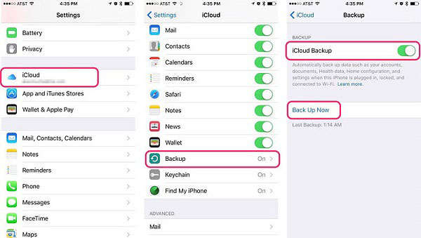 ICloud Резервное копирование