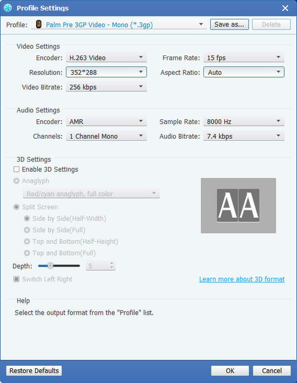 Convertitore MOD a 3GP, convertitore MOD