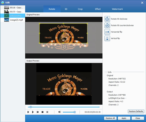 Edit videos