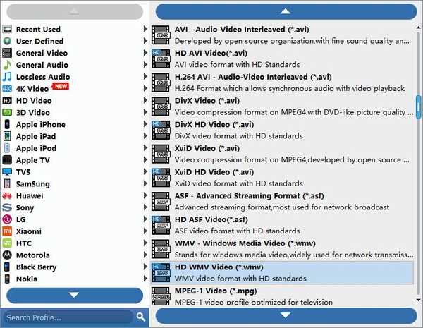 تحويل MOD إلى WMV