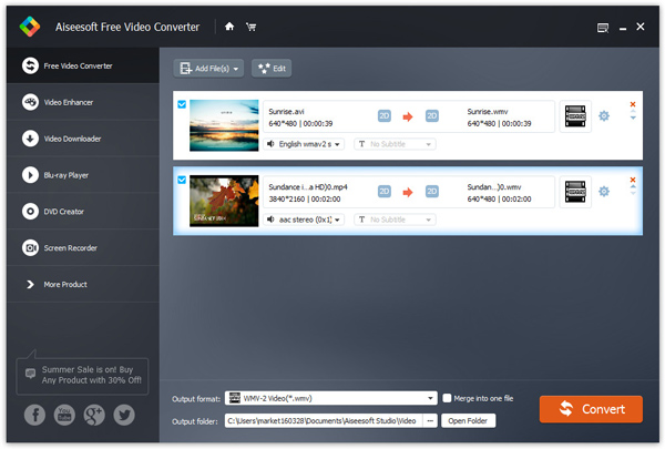 Aiseesoft Vapaa Video Converter