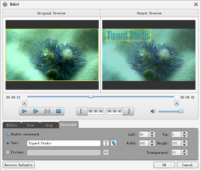 Edit videos