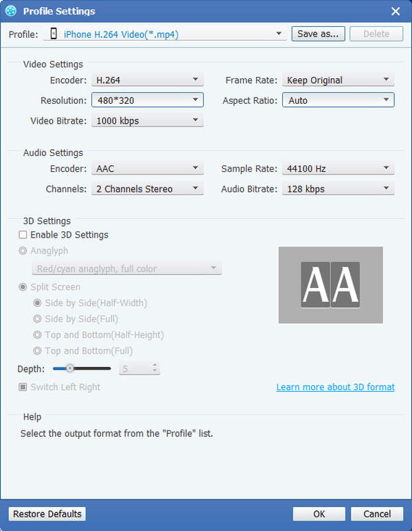 MTS till H.264 Converter