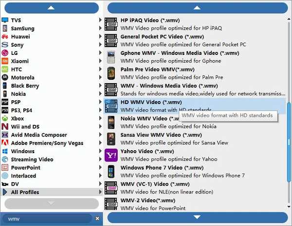 Elija el formato WMV para Windows Movie Maker