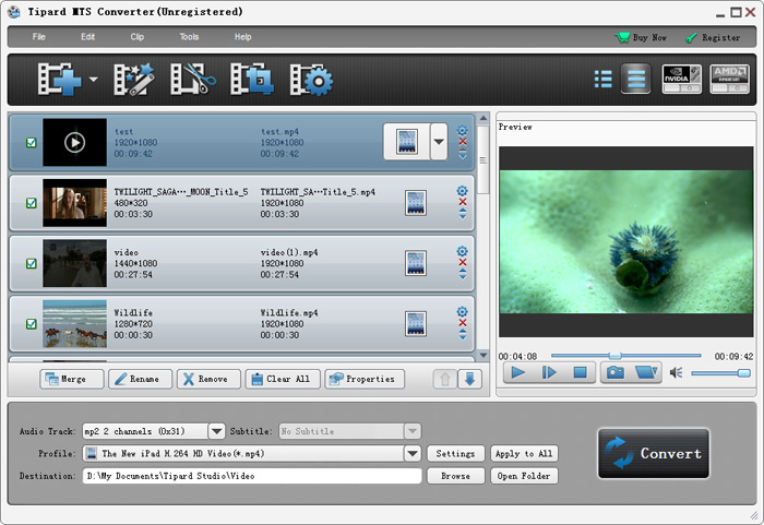 Add Canon Vixia MTS files