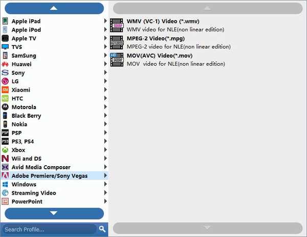 Adobe Premiere WMV formatını seçin