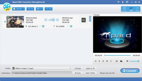 add mxf file