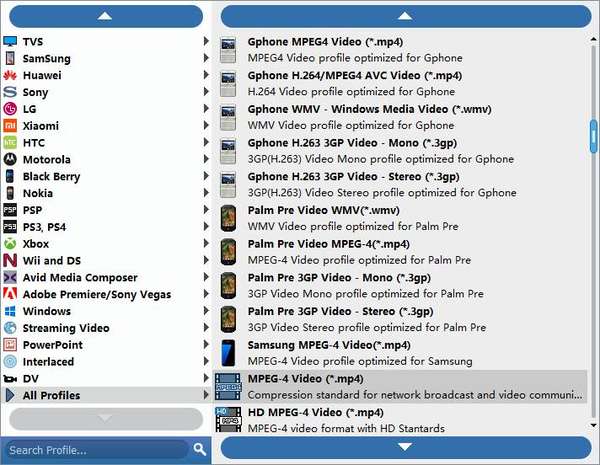 velg utdataformat