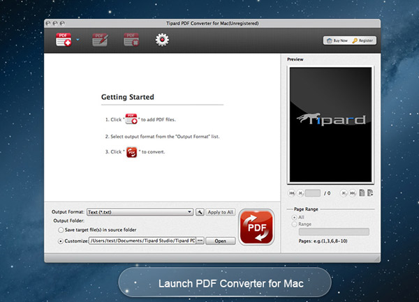 Tipard PDF Converter for Mac software