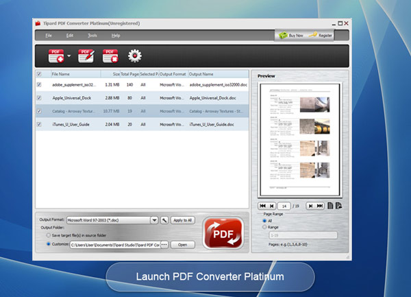 Screenshot of PDF Converter | Tipard