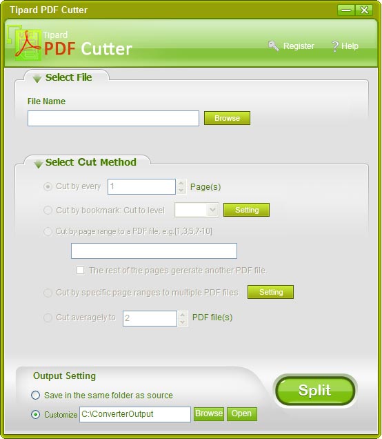 Tipard PDF Cutter software