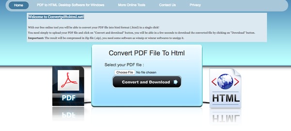 Converter PDF para HTML