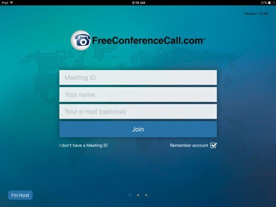 FreeConferenceCall интерфейс