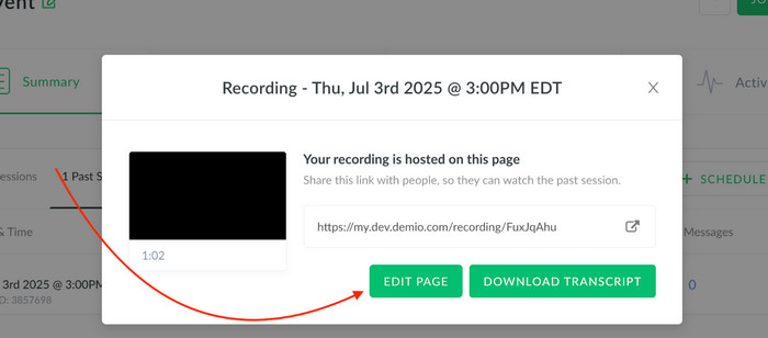 Click Edit Page Button