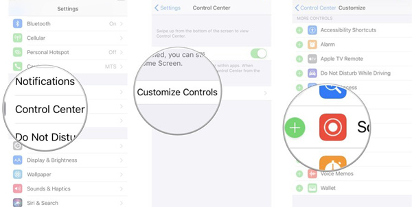 Voeg schermopnamefunctie toe ios