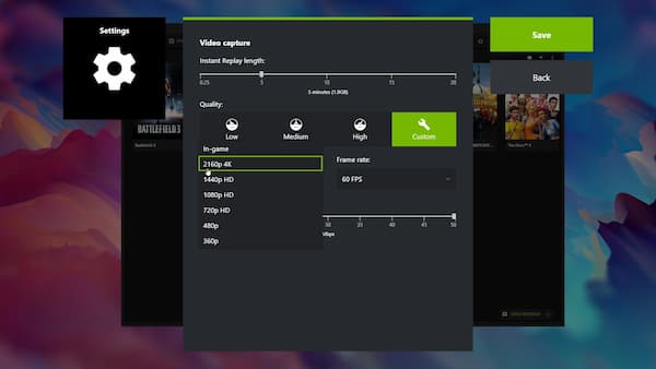 NVIDIA Start Record -pelattavuus