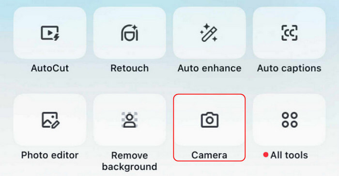 Camera Button Capcut iPhone