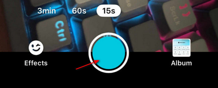 Record Button Capcut iPhone