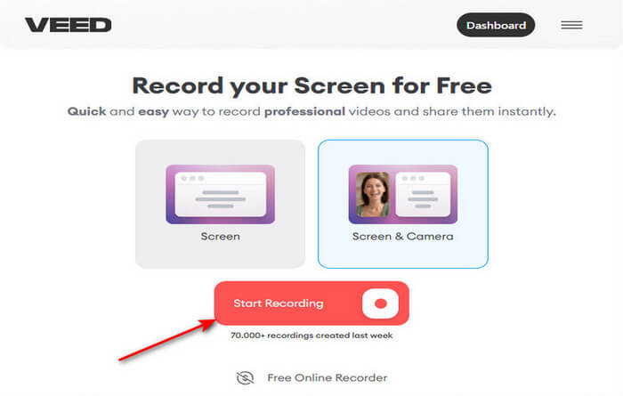 Record Button Veed