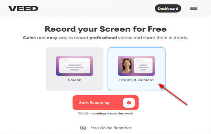 Select Recording Option Veed