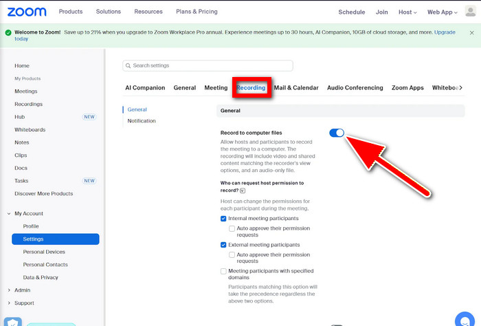 Record to Computer Files